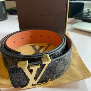 Black Damier LV belt for men or women